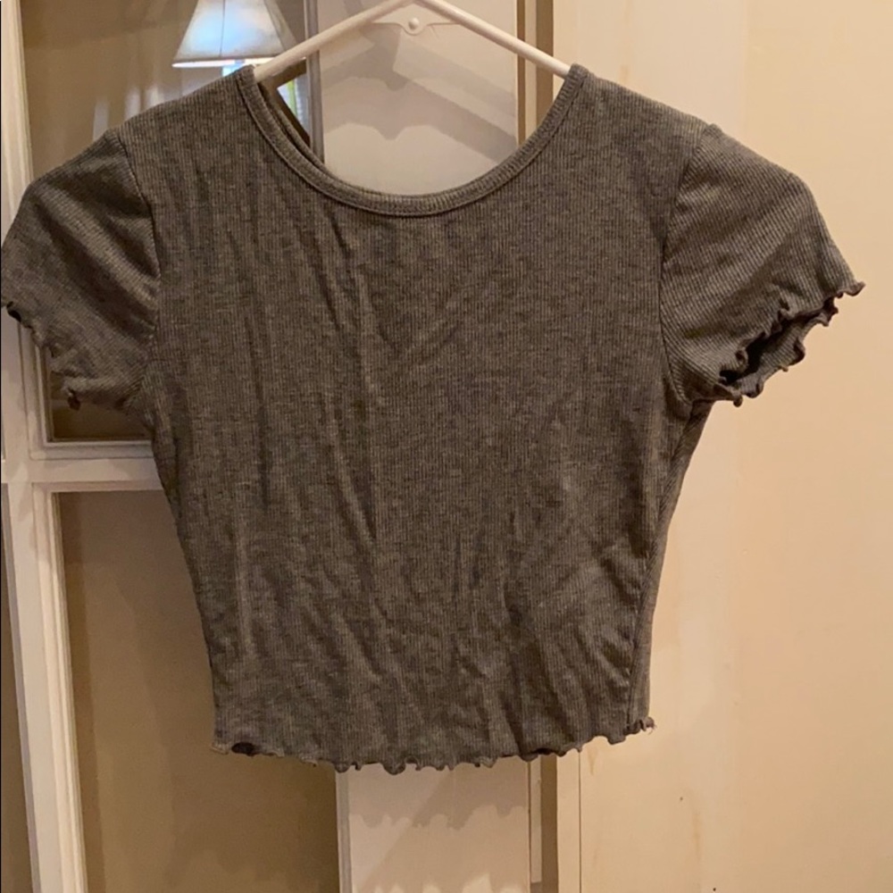 Grey Crop Top